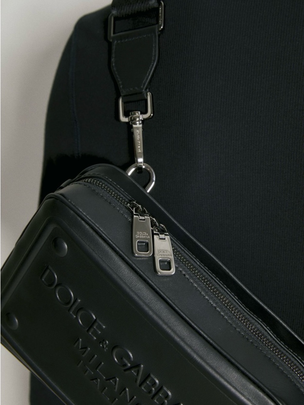 Dolce & Gabbana Embossed Black Leather Bag - Picture 5 of 11